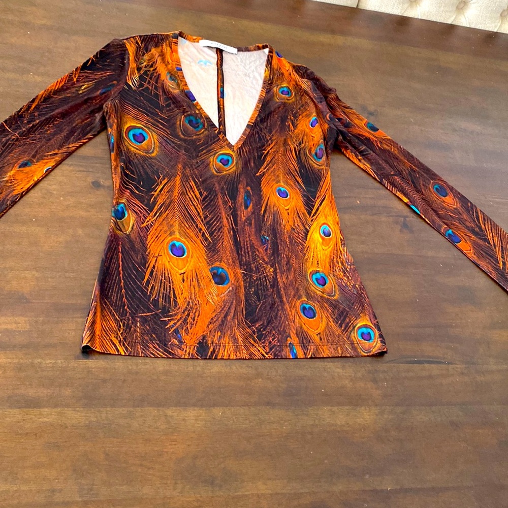 Givenchy peacock print sweater/shirt